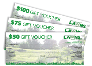 Gardening services, Lawn mowing gift vouchers